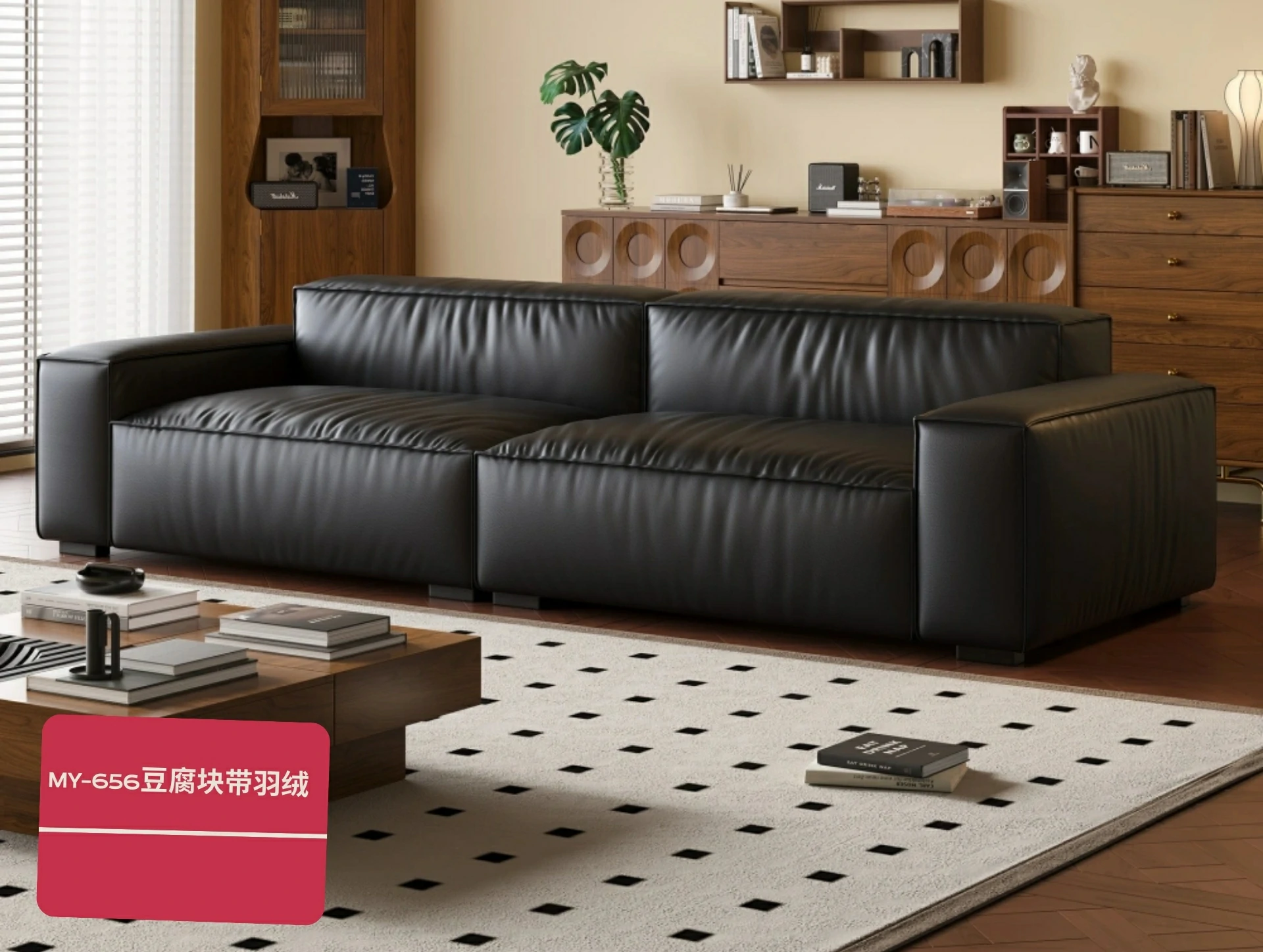 656豆腐块带羽绒-M