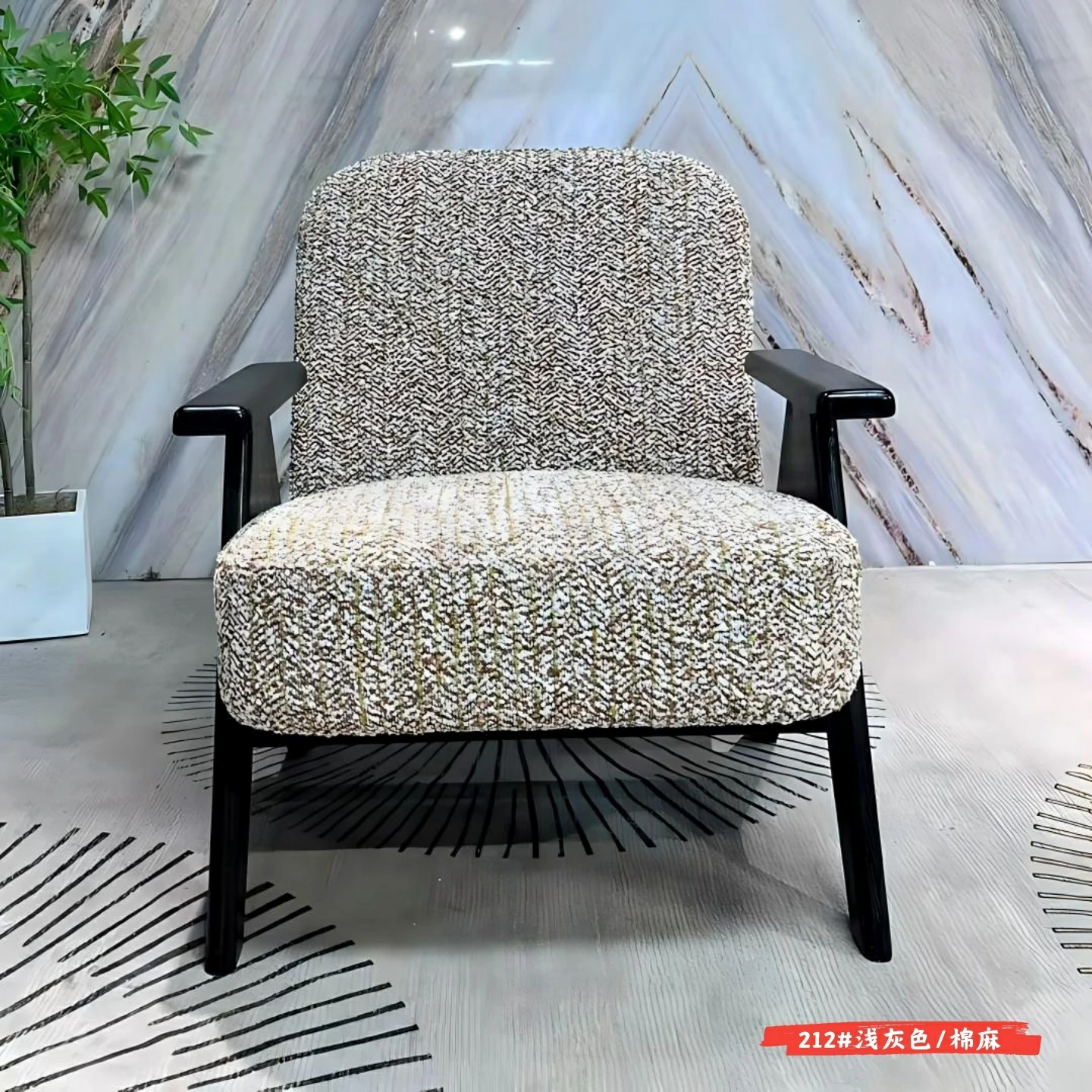 212#浅灰色/棉麻