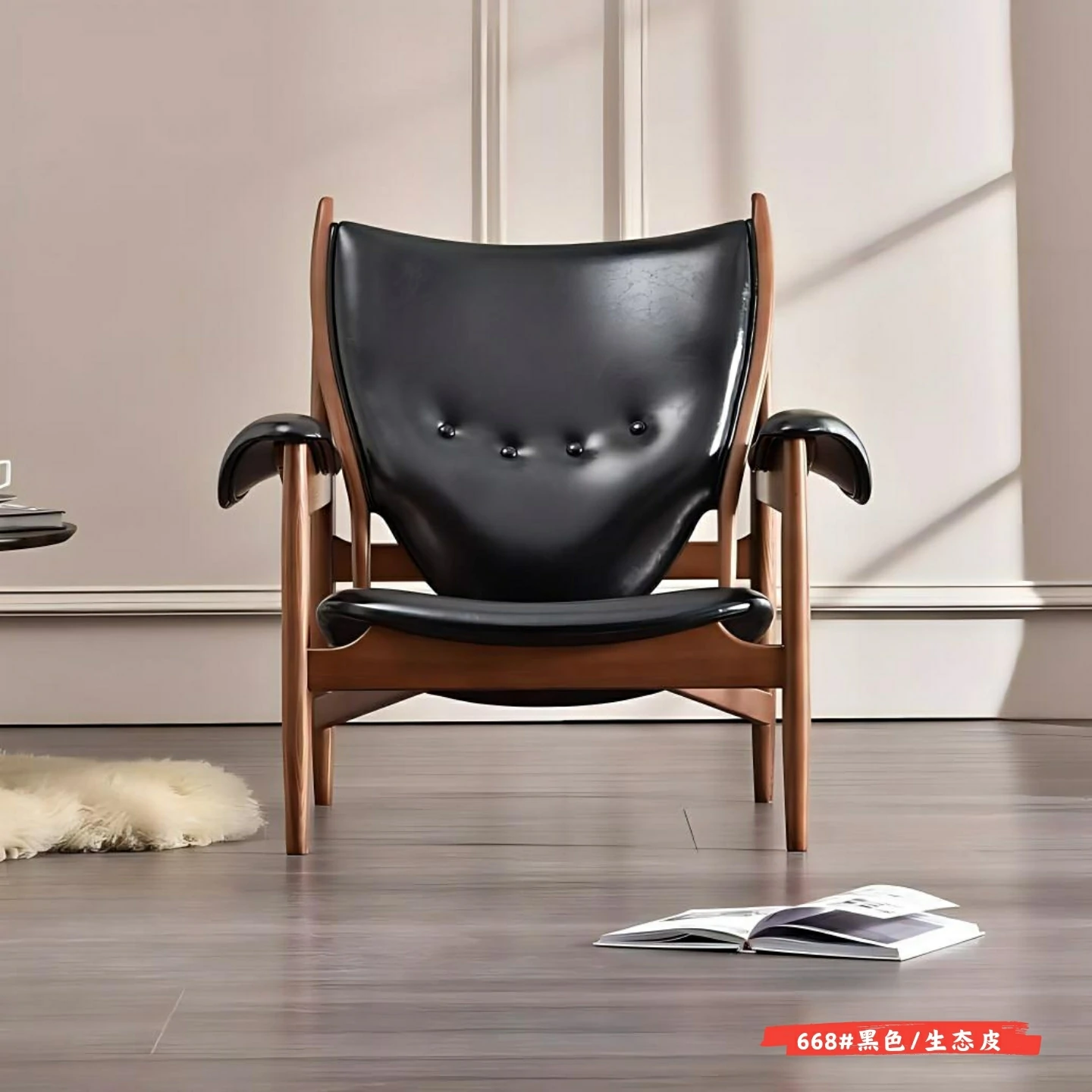 668#黑色/生态皮